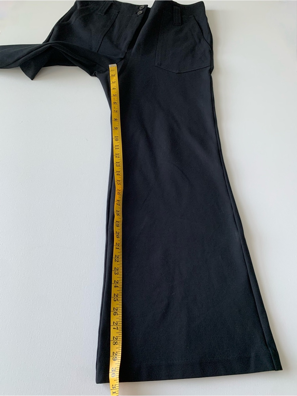 Maeve by Anthropologie wide leg flare Black Pull-On Pants women’s size 14 - Picture 5 of 14